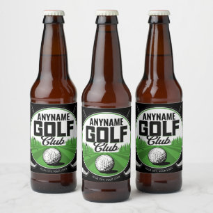 Personlig NAMN Golfing Pro Golf Klubb Player Ölflaska Etikett