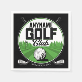 Personlig NAMN Golfing Pro Golf Klubb Player Pappersservett