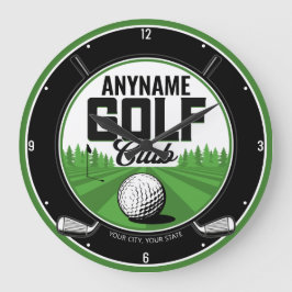 Personlig NAMN Golfing Pro Golf Klubb Player Stor Klocka