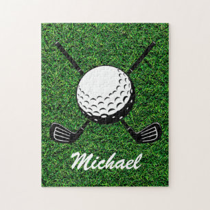 Personlig Namn Golfstick boll Golfer Golfing Pussel