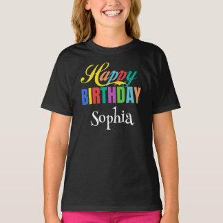 Personlig Namn Grattis på födelsedagen Gift Anpass T Shirt