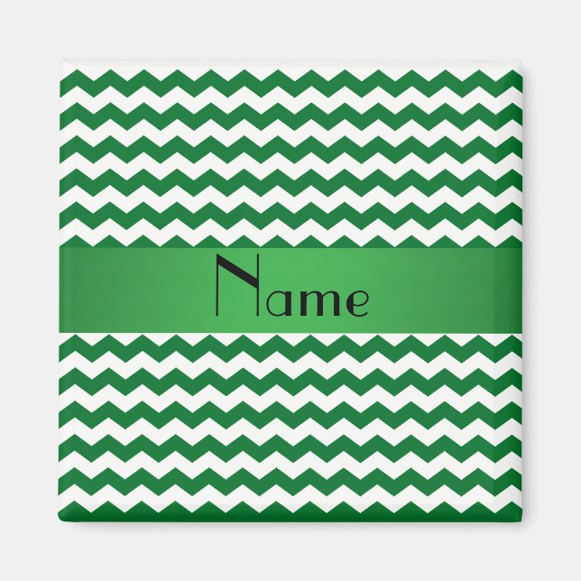 Personlig namn grönt magnet (Framsidan)