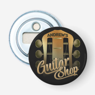 Personlig NAMN Guitar Shop Musiker Flasköppnare