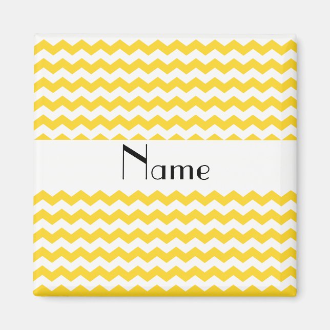 Personlig namn gult magnet (Framsidan)