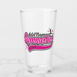 Personlig NAMN Gymnast Split Leap Gymnastics Glaskopp