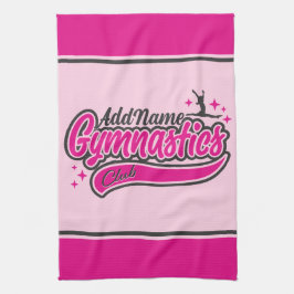 Personlig NAMN Gymnast Split Leap Gymnastics Kökshandduk