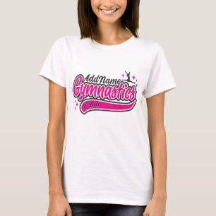 Personlig NAMN Gymnast Uppdelad Hopp Gymnastik T Shirt