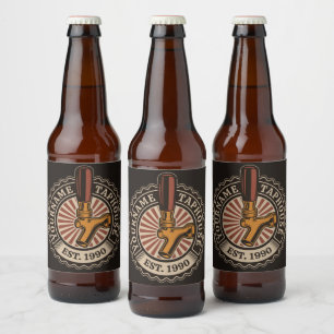 Personlig NAMN Hantverksöl Taphouse Bryggeri Bar Ölflaska Etikett