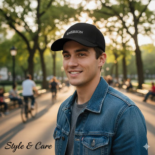 Personlig Namn Hat - Embroied Baseball Stil Broderad Keps