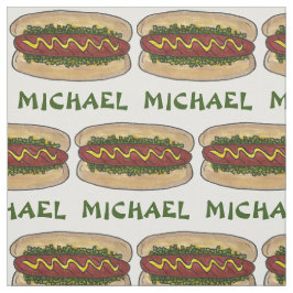 Personlig Namn Hett Hund Mustard Relish Picnic Tyg