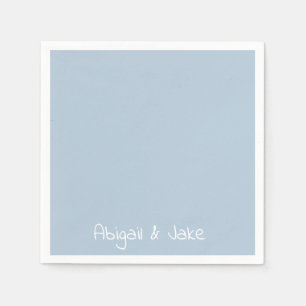 Personlig Namn Himmel Blue Cocktail Pappersservett
