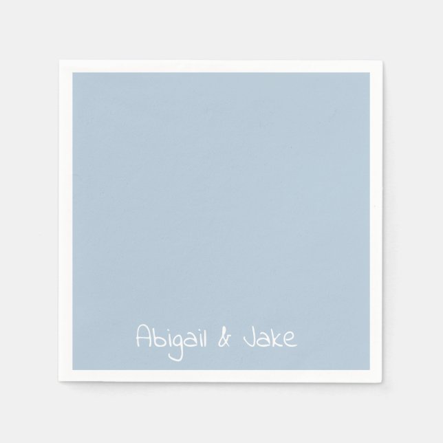 Personlig Namn Himmel Blue Cocktail Pappersservett (Framsidan)