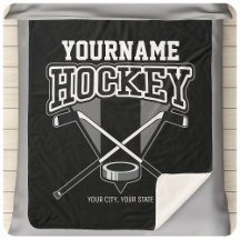 Personlig NAMN Hockey Player Stick Puck Team