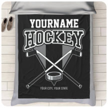 Personlig NAMN Hockey Player Stick Puck Team