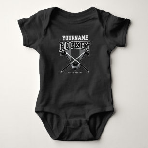 Personlig NAMN Hockey Player Stick Puck Team T Shirt