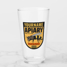 Personlig NAMN Honungsbin Apiary Beehives Farm Glaskopp