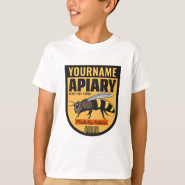 Personlig NAMN Honungsbin Apiary Beehives Farm T Shirt