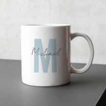 Personlig Namn Initial Blue Monogram Coola