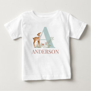 Personlig Namn Initial Brev A Baby T-Shirt