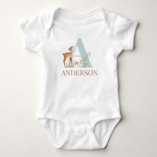 Personlig Namn Initial Brev A Baby T-Shirt