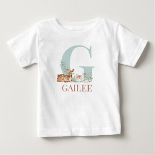 Personlig Namn Initial Brev G T Shirt