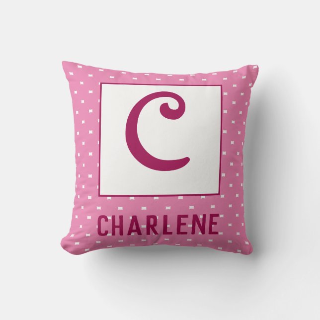 Personlig Namn Initial Kudde (Framsida)