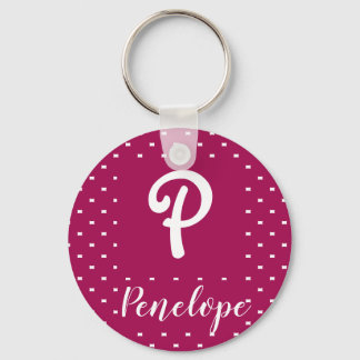 Personlig Namn/ initial nyckelkedja Nyckelring