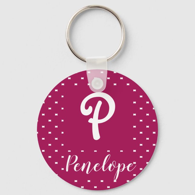 Personlig Namn/ initial nyckelkedja Nyckelring (Framsida)