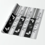Personlig Namn & Initialer Bröllop/årsdag Presentpapper<br><div class="desc">Lägg till en personlig beröring till din gåva ge med den här eleganten silver personlig namn och initialer bröllop,  eller ett årstidsbyte.</div>