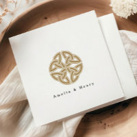 Personlig Namn Irish Celtic Knot Guld Bröllop