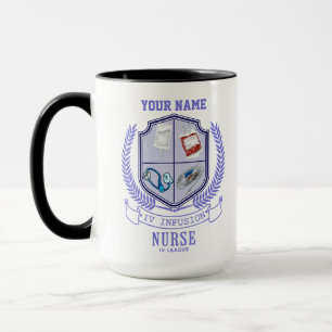 Personlig Namn IV League Infusion Nurse Mugg