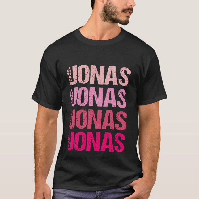 Personlig Namn Jonas I Kärlek Jonas T-Shirt (Framsida)