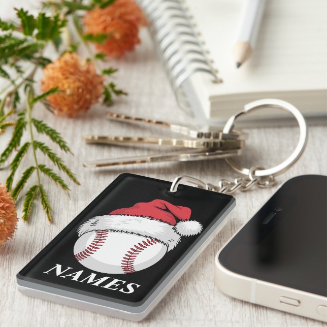 Personlig Namn Jul Baseboll Santa Hatt (Högra Framsidan)