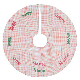 Personlig Namn Julgran Skirt Julgransmatta Borstad Polyester
