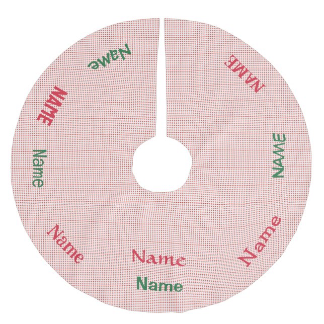 Personlig Namn Julgran Skirt Julgransmatta Borstad Polyester (Framsidan)