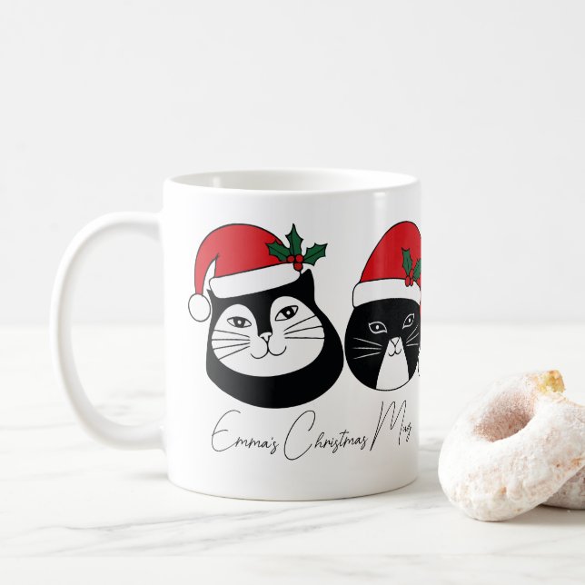 Personlig namn julklapp med julklapp kaffemugg (Med munk)