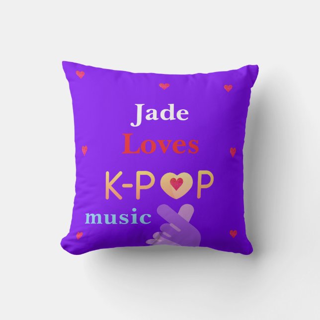 Personlig namn K-pop Kudde (Framsida)