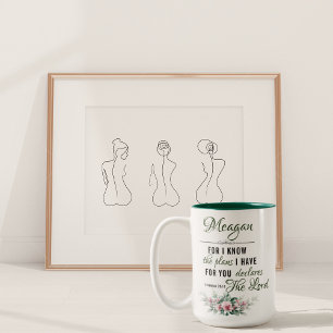 Personlig namn kaffe mugg: Jeremiah 29:11 Två-Tonad Mugg