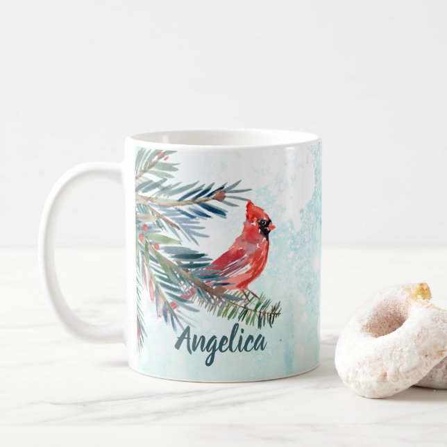 Personlig Namn kardinal Gift Mugg (Med munk)