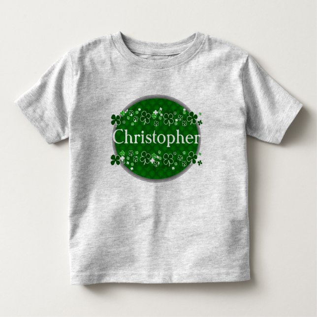 Personlig Namn Kids St. Patrick's Day T Shirt (Framsida)