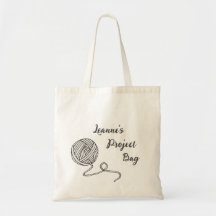 Personlig Namn Knitting/Crochet Project Bag