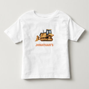 Personlig Namn Konstruktionsfordon Bulldozer T Shirt