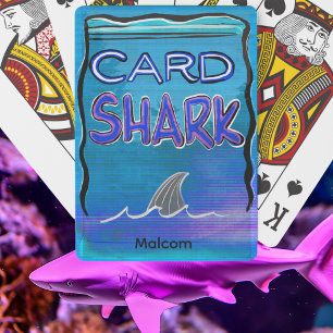 Personlig Namn, korthaj, blåa uppspelningskort Casinokort