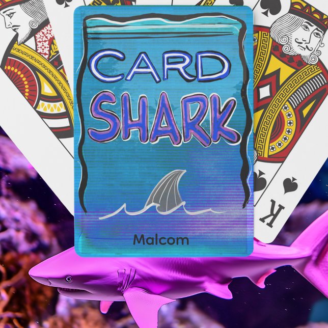 Personlig Namn, korthaj, blåa uppspelningskort Casinokort (Skapare uppladdad)