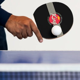 Personlig Namn Kung i Ping Pong Red Circle Pingisracket