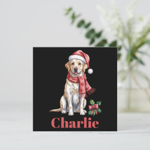 Personlig Namn Labrador Retriever Jul Julkort