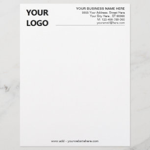 Personlig Namn Logotyp Adress Info Letterhead Brevhuvud
