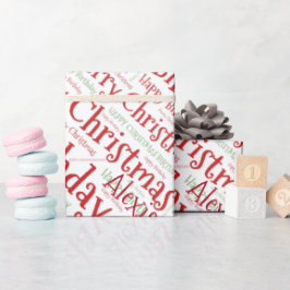 Personlig Namn Lycklig, julafton Presentpapper