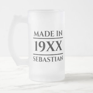 Personlig Namn Made in Year Frostat Ölglas