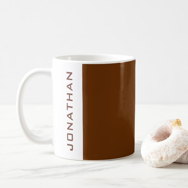 Personlig Namn-mall modern minimalistisk Kaffemugg (Med munk)